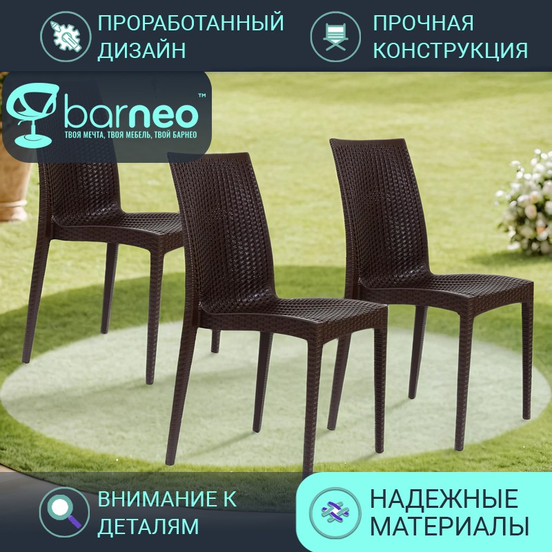 Стулья для кухни BarneoPro N-36 95957V3, стул коричневый, пластик, комплект 3 шт, Barneo N-36
Стулья для кухни BarneoPro N-36 95957V3, стул коричневый, пластик, комплект 3 шт, Barneo N-36