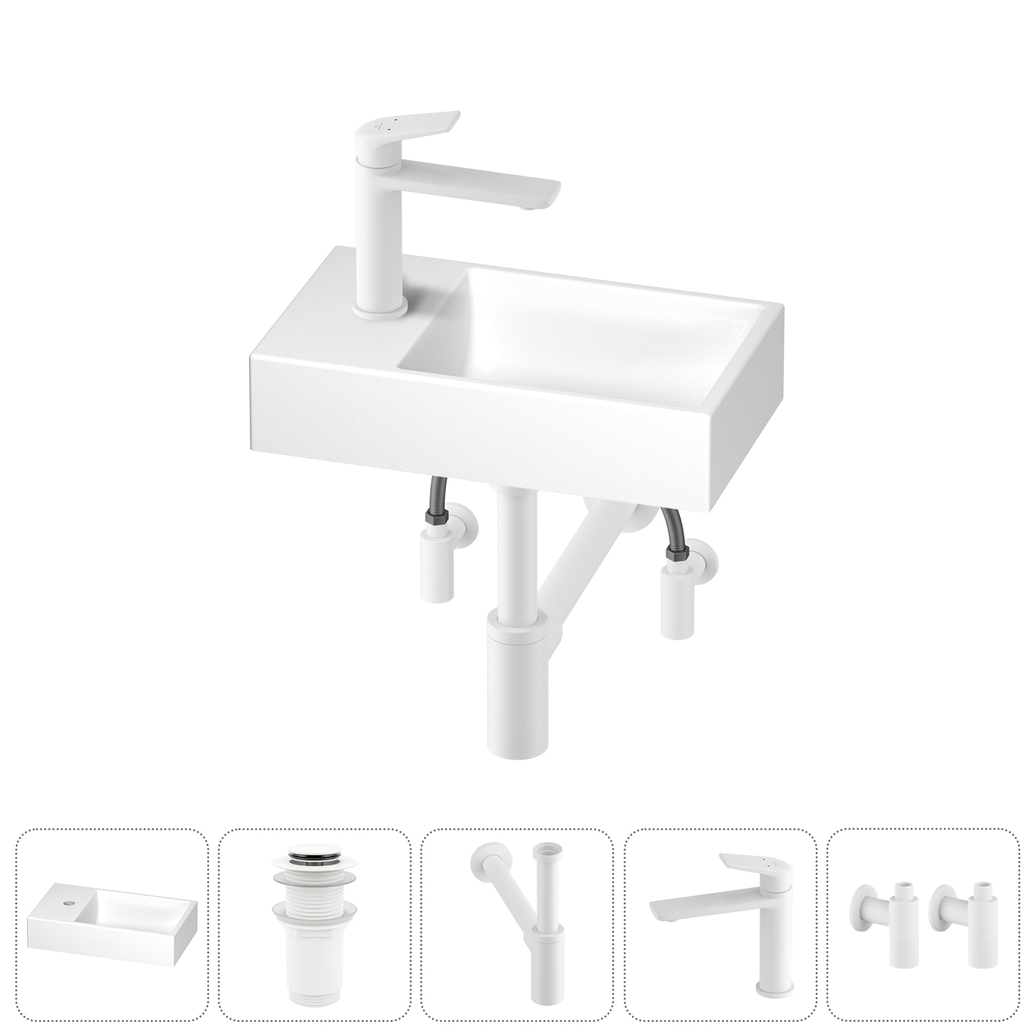 Маленькая раковина для ванной комнаты или туалета Wellsee WC Area 202011848 в наборе 5 в 1, Глянцевый белый, WC_Area_sink_1518034_матовый белый
Маленькая раковина для ванной комнаты или туалета Wellsee WC Area 202011848 в наборе 5 в 1, Глянцевый белый, WC_Area_sink_1518034_матовый белый