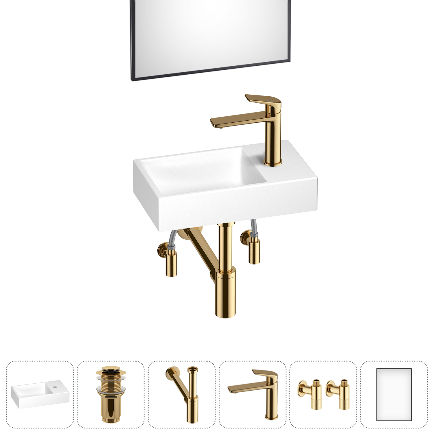 Маленькая раковина для ванной комнаты или туалета Wellsee WC Area 202011871 в наборе 6 в 1, Глянцевый белый, WC_Area_sink_1518034
Маленькая раковина для ванной комнаты или туалета Wellsee WC Area 202011871 в наборе 6 в 1, Глянцевый белый, WC_Area_sink_1518034