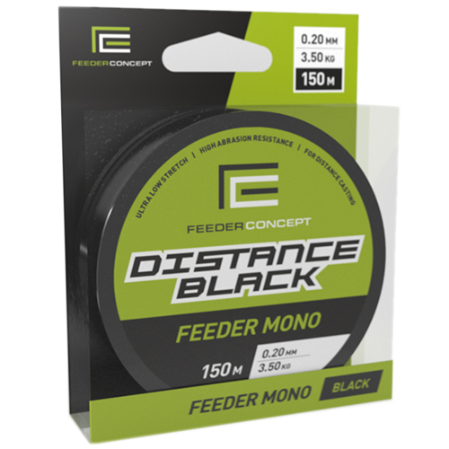 фото Леска монофильная feeder concept distance black 0,2 мм, 150 м, 3,5 кг