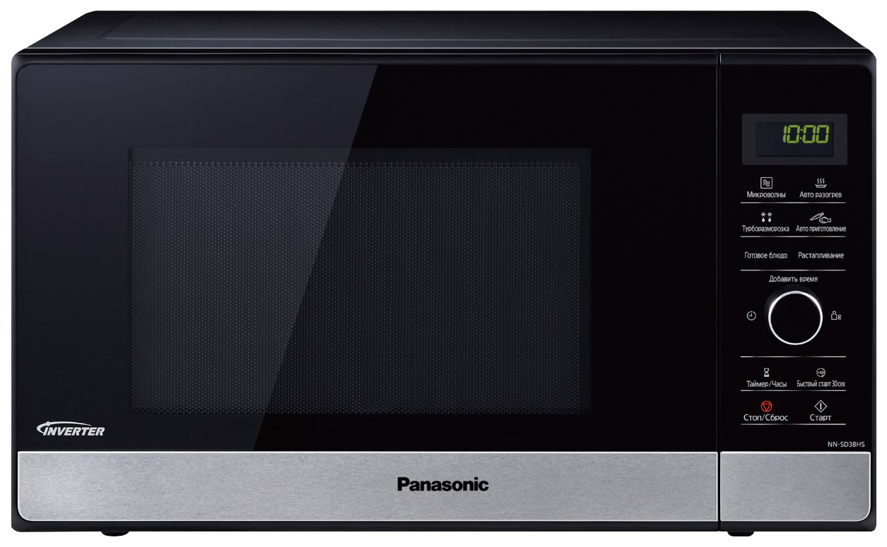 фото Микроволновая печь соло panasonic nn-sd38hszpe grey/black