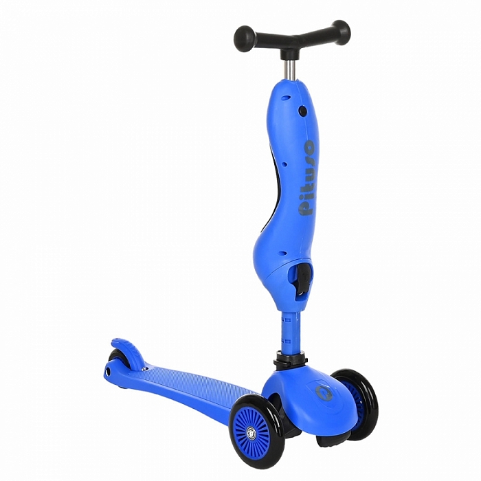 фото Самокат трехколесный pituso 2в1 ec-m24 blue/синий