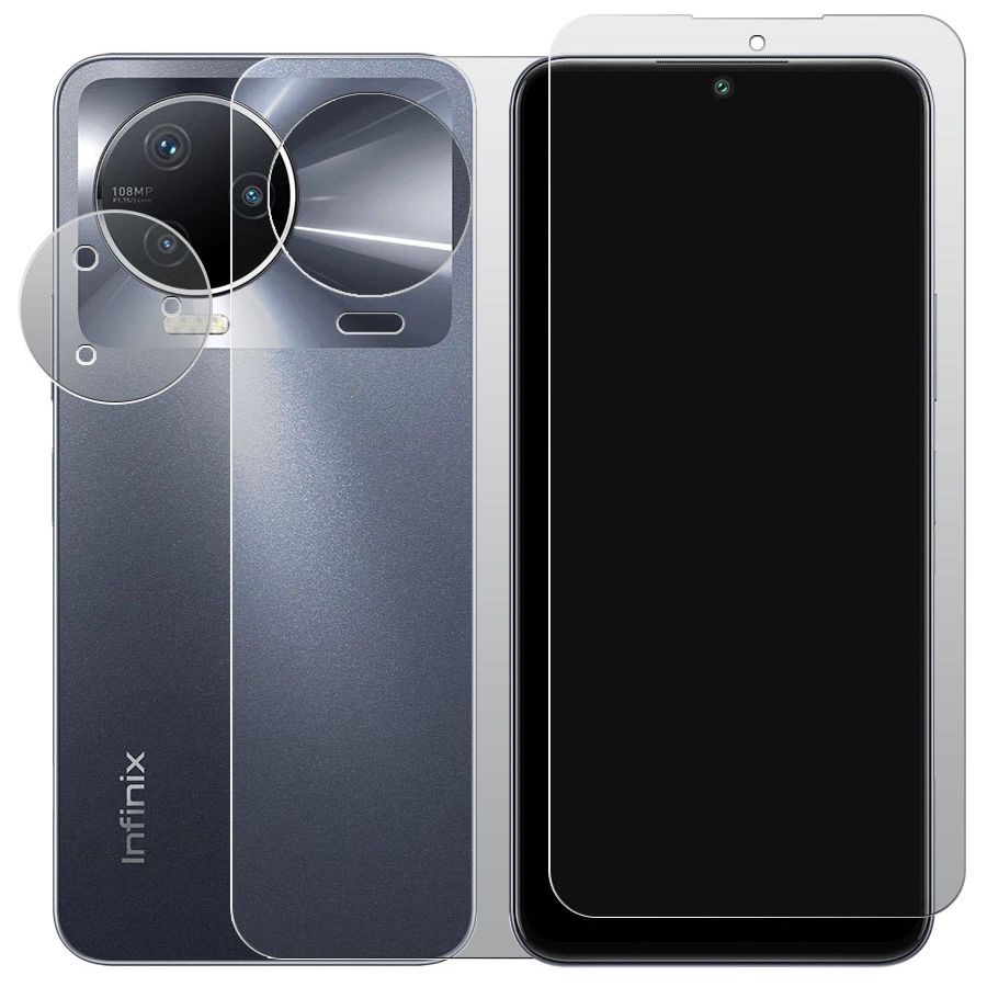 Комплект из защитных гибридных стекол Матовых для Infinix Note 12 Pro перед/зад/камера
Комплект из защитных гибридных стекол Матовых для Infinix Note 12 Pro перед/зад/камера