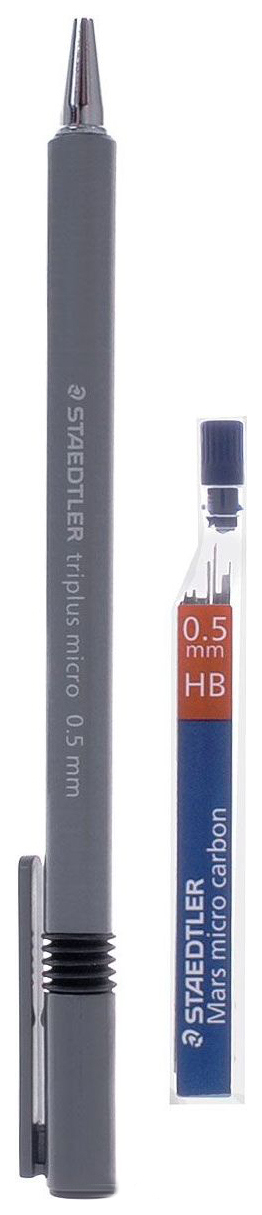 Карандаш механический Triplus Micro 774 + запасные грифели Mars, 0,5 мм, HB Staedtler
Карандаш механический Triplus Micro 774 + запасные грифели Mars, 0,5 мм, HB Staedtler