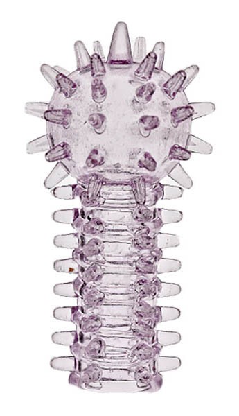 фото Насадка sextoy силиконовая с усиками на палец 6,5 см