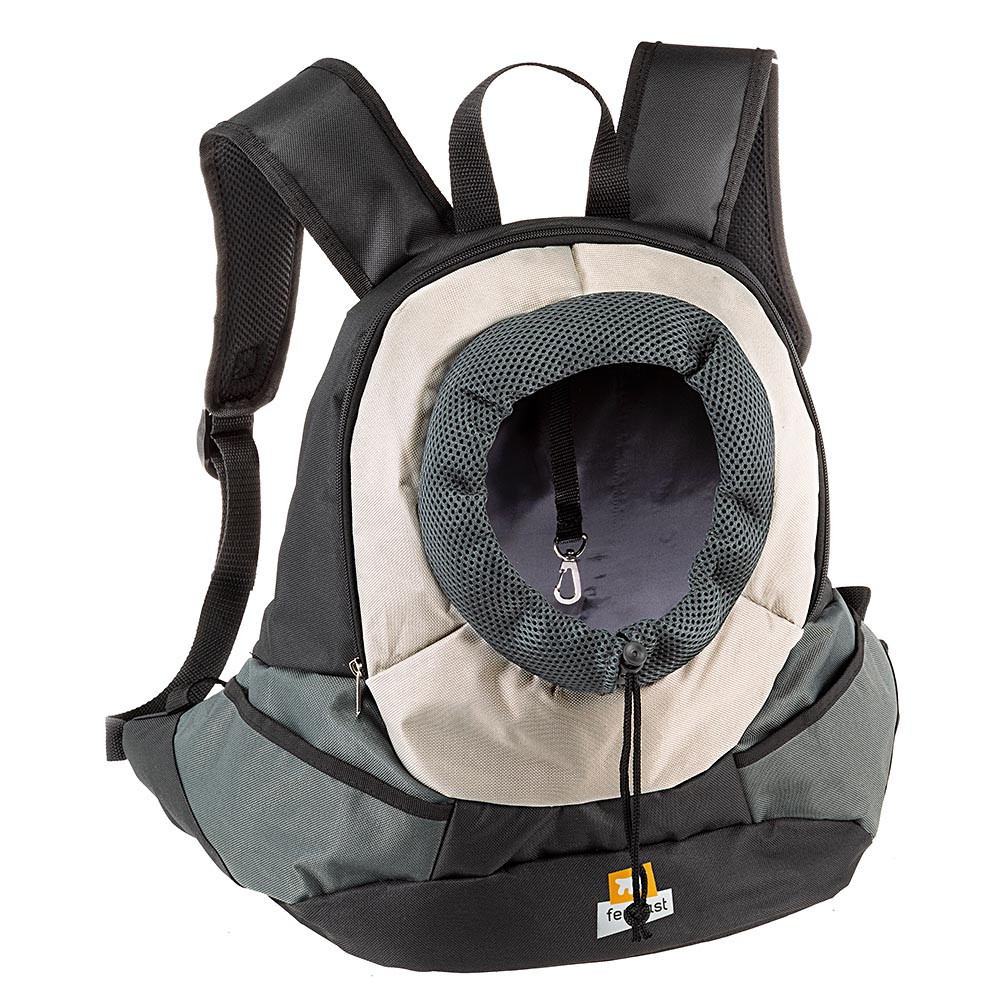фото Переноска-рюкзак для животных ferplast kangoo, серый, 37x16x36,5 см