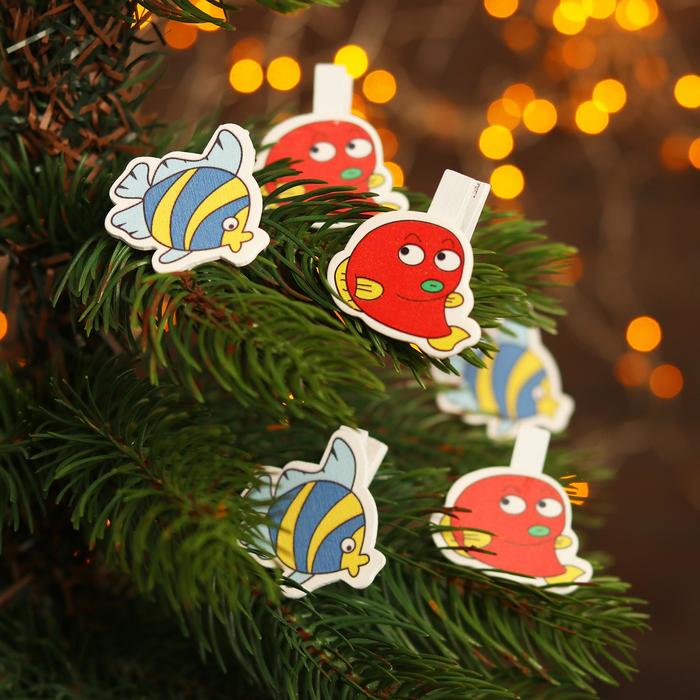 Набор декоративных прищепок «Рыбки» 1×12×13 см, Волшебные прищепки
Набор декоративных прищепок «Рыбки» 1×12×13 см, Волшебные прищепки