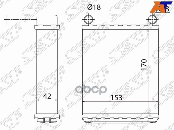 SAT Радиатор отопителя салона MERCEDES SPRINTER 95-06 дополнительный (трубчатый)
SAT Радиатор отопителя салона MERCEDES SPRINTER 95-06 дополнительный (трубчатый)