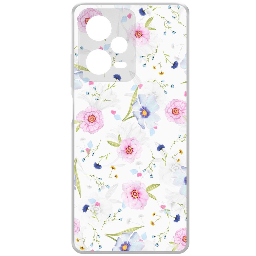 Чехол-накладка Krutoff Clear Case Цветочный паттерн 3 для Xiaomi Redmi Note 12 Pro+ 5G, Прозрачный 
Чехол-накладка Krutoff Clear Case Цветочный паттерн 3 для Xiaomi Redmi Note 12 Pro+ 5G, Прозрачный