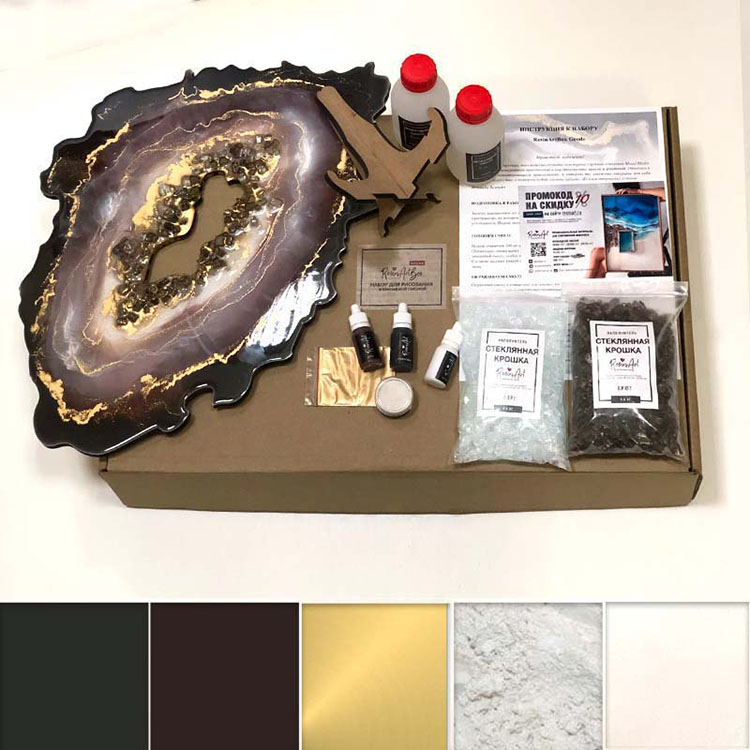 Набор для создания картины эпоксидной смолой ResinArtBox Geode 003 ResinArt RA-0136/003
Набор для создания картины эпоксидной смолой ResinArtBox Geode 003 ResinArt RA-0136/003