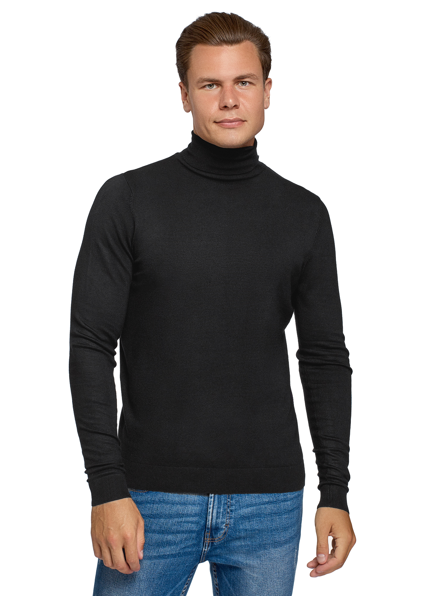 фото Водолазка мужская oodji 4b312003m-3 черная s