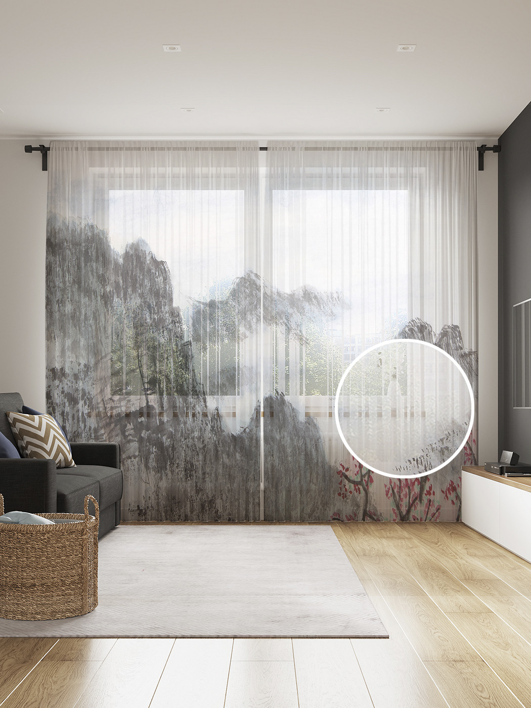 Фототюль JoyArty "Китайская живопись" 145x265см (2 полотна со шторной лентой + 50 крючков), Китайская живопись
Фототюль JoyArty "Китайская живопись" 145x265см (2 полотна со шторной лентой + 50 крючков), Китайская живопись