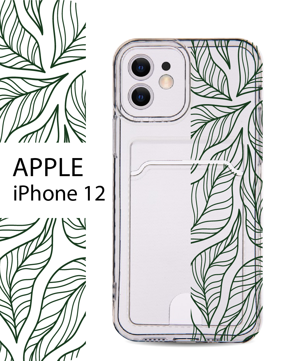 Чехол на Apple iPhone 12 с карманом для банковской карты и принтом, Зеленый;черный, Apple iPhone 12
Чехол на Apple iPhone 12 с карманом для банковской карты и принтом, Зеленый;черный, Apple iPhone 12