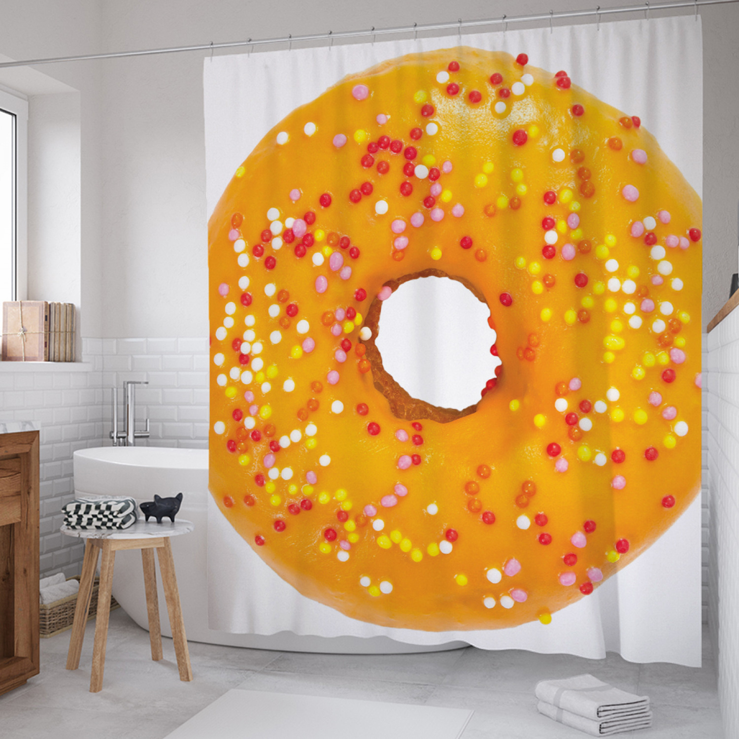 Штора для ванной JoyArty "Апельсиновый пончик" из сатена 180х200 см с крючками, Желтый, Апельсиновый пончик
Штора для ванной JoyArty "Апельсиновый пончик" из сатена 180х200 см с крючками, Желтый, Апельсиновый пончик