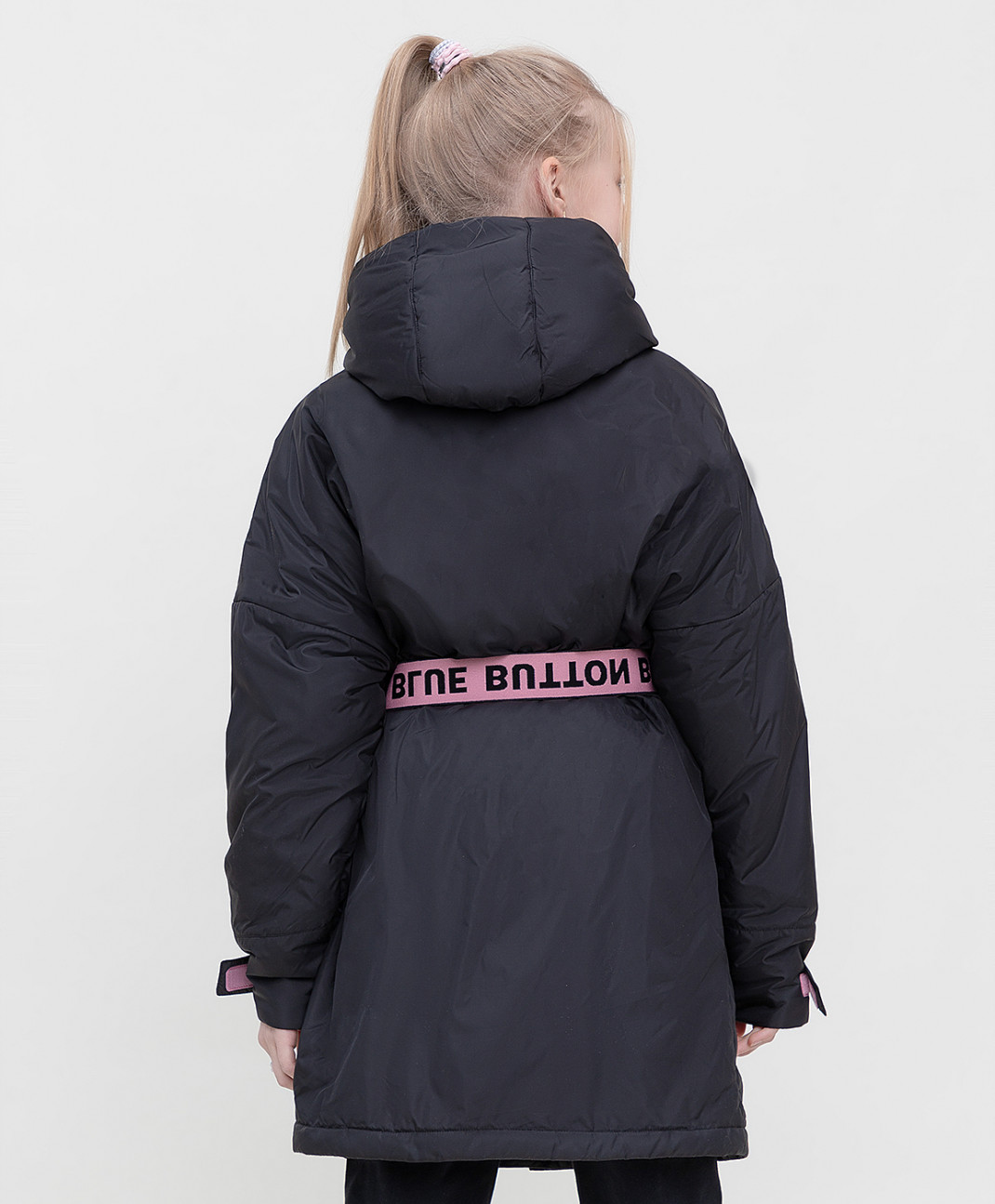 фото Пальто детское button blue 122bbgjc46010800 черный р.134