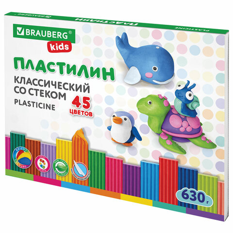 Пластилин классический BRAUBERG KIDS, 45 цветов, 630 г, стек, ВЫСШЕЕ КАЧЕСТВО, 106680, Разноцветный
Пластилин классический BRAUBERG KIDS, 45 цветов, 630 г, стек, ВЫСШЕЕ КАЧЕСТВО, 106680, Разноцветный