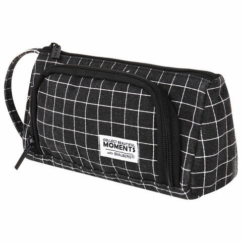 Пенал-косметичка BRAUBERG с ручкой, 1 откидная планка 22x10х8 см Checkered black, Черный
Пенал-косметичка BRAUBERG с ручкой, 1 откидная планка 22x10х8 см Checkered black, Черный
