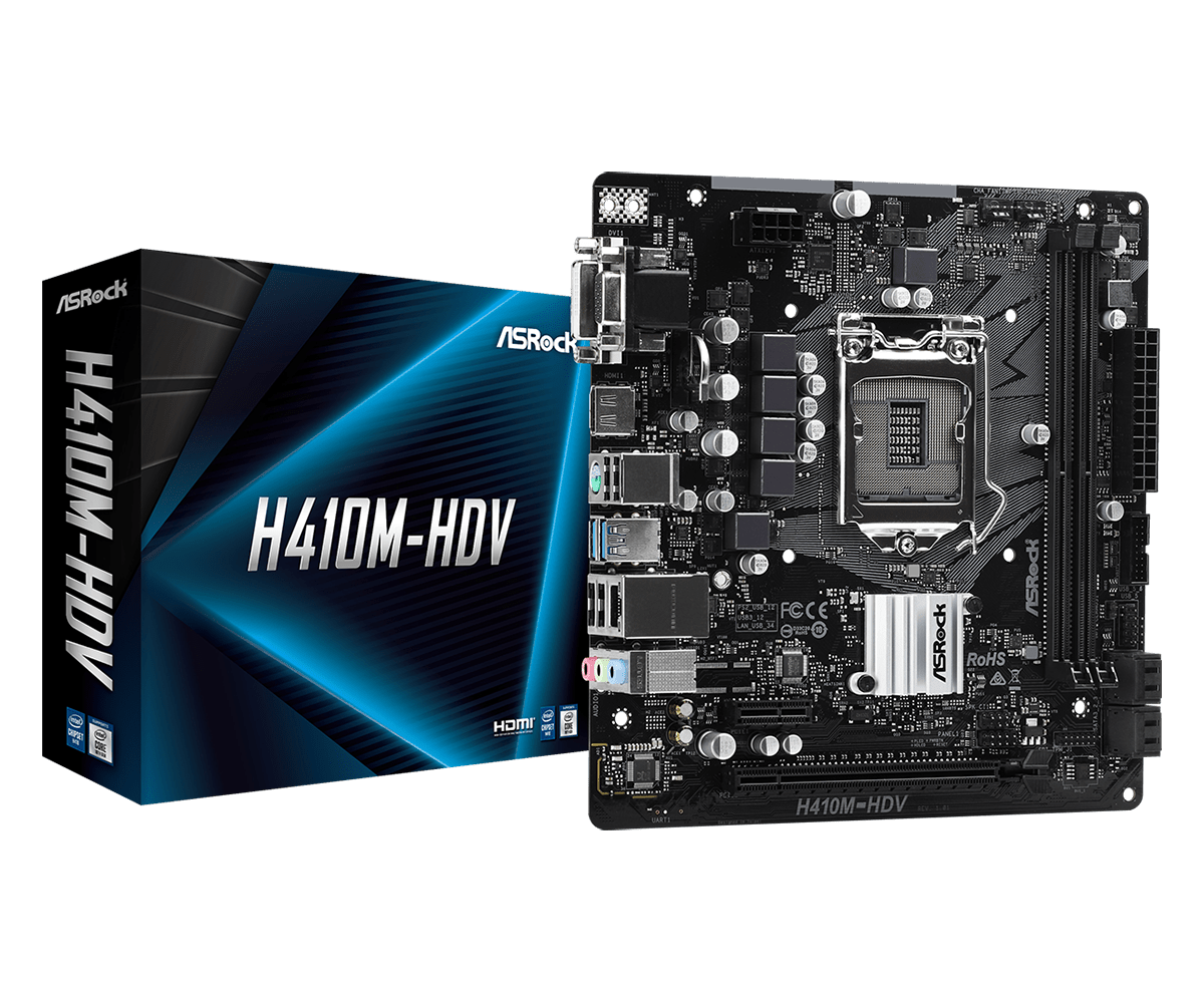 фото Материнская плата asrock h410m-hdv