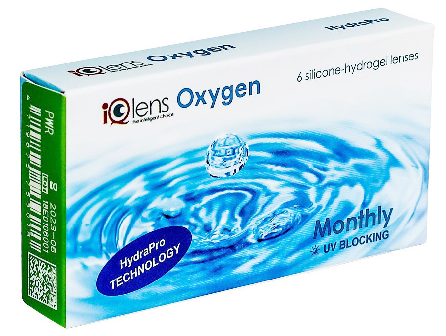 фото Контактные линзы iqlens oxygen 6 линз r 8.6 -02,50