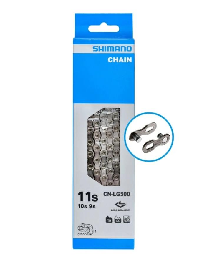 Цепь велосипедная Shimano LG500 Link Glide 9-10-11 скоростей 138 звеньев с замком, Серебристый
Цепь велосипедная Shimano LG500 Link Glide 9-10-11 скоростей 138 звеньев с замком, Серебристый