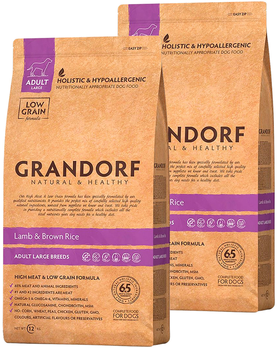 Сухой корм для собак крупных пород Grandorf с ягненком и коричневым рисом, 2 шт по 12 кг, GRANDORF ADULT LARGE BREEDS LAMB & BROWN RICE для взрослых собак крупных пород низкозерновой с ягненком и коричневым рисом (12 + 12 кг)
Сухой корм для собак крупных пород Grandorf с ягненком и коричневым рисом, 2 шт по 12 кг, GRANDORF ADULT LARGE BREEDS LAMB & BROWN RICE для взрослых собак крупных пород низкозерновой с ягненком и коричневым рисом (12 + 12 кг)