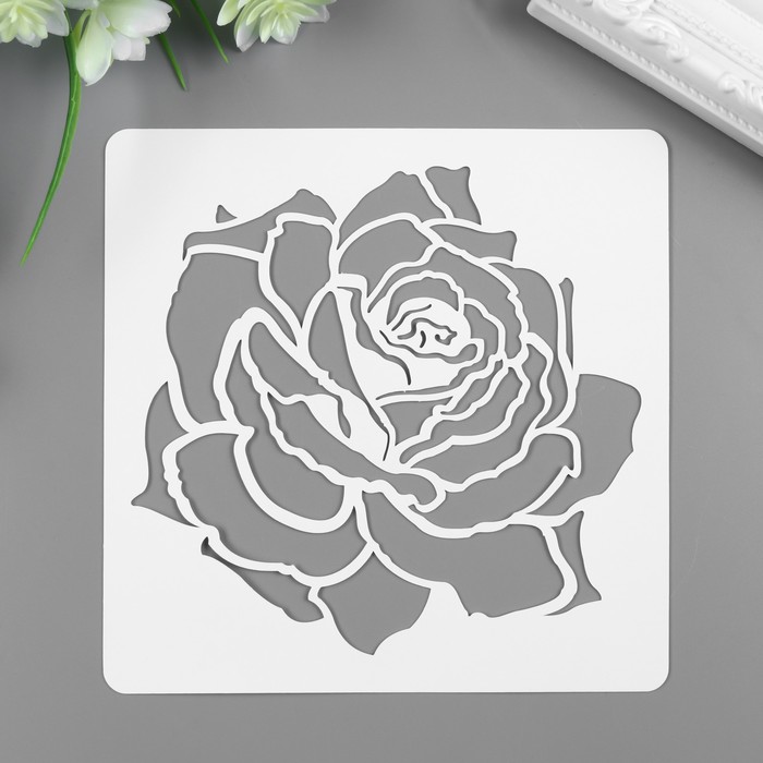 Трафарет пластик "Бутон розы" 15х15 см, Белый, Твори сейчас
Трафарет пластик "Бутон розы" 15х15 см, Белый, Твори сейчас