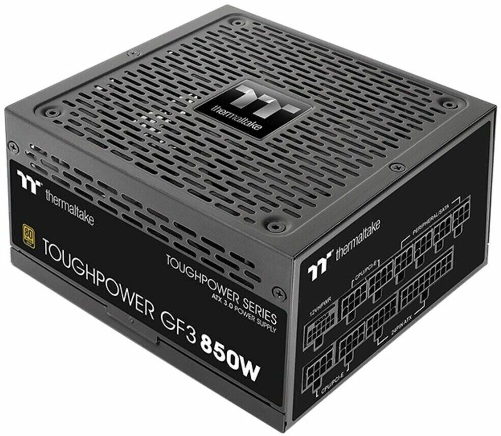 Блок питания Thermaltake Toughpower GF3 850 TPD-0850AH3FCG 850W, 80 Plus Gold, Черный, Toughpower
Блок питания Thermaltake Toughpower GF3 850 TPD-0850AH3FCG 850W, 80 Plus Gold, Черный, Toughpower