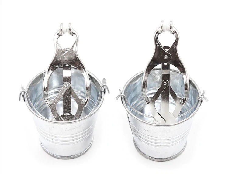 фото Зажимы для сосков kissexpo ведерко серебристый