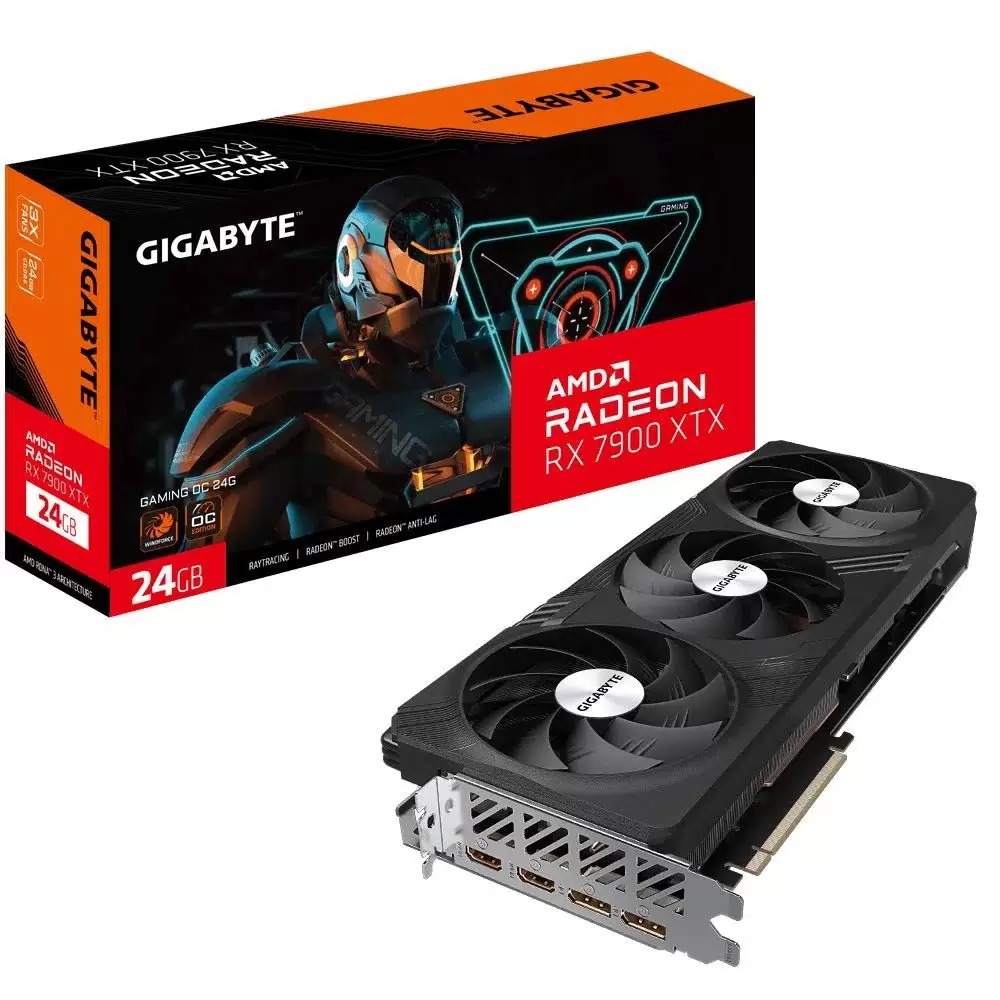 Видеокарта GIGABYTE AMD Radeon RX 7900 XTX GAMING OC (GV-R79XTXGAMING OC-24GD), Черный, Radeon RX 7900 XTX GAMING OC
Видеокарта GIGABYTE AMD Radeon RX 7900 XTX GAMING OC (GV-R79XTXGAMING OC-24GD), Черный, Radeon RX 7900 XTX GAMING OC