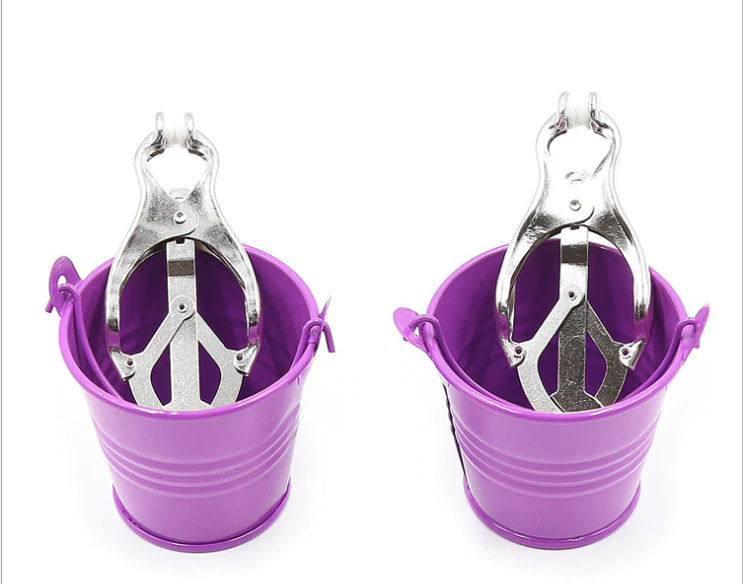 фото Зажимы для сосков kissexpo ведерко фиолетовое