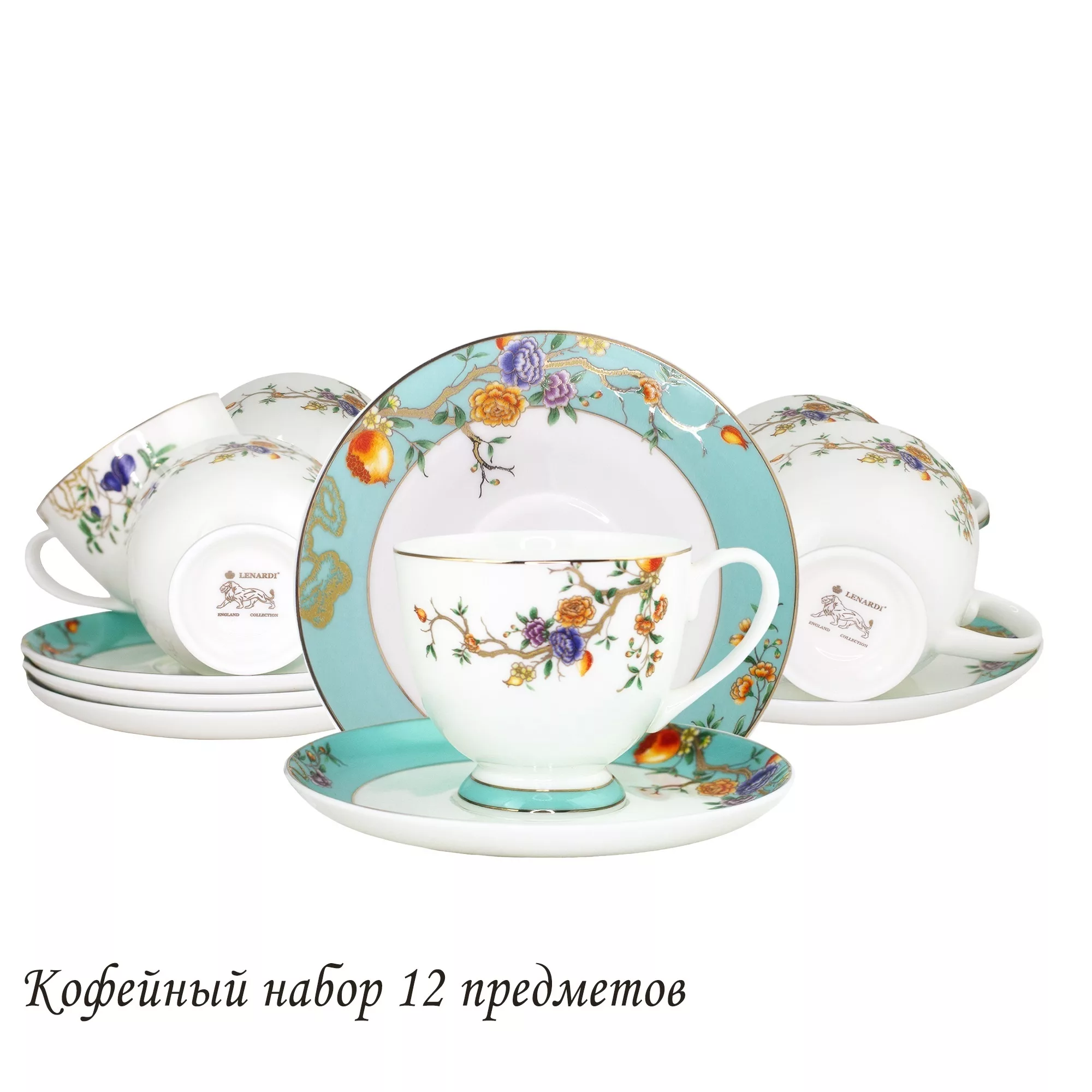 Чайный набор Lenardi Hanomi костяной фарфор 12 предметов 145-473, Белый;голубой
Чайный набор Lenardi Hanomi костяной фарфор 12 предметов 145-473, Белый;голубой