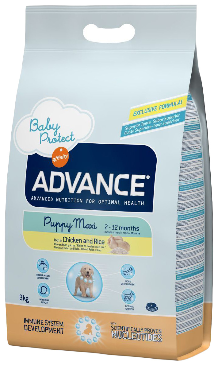 Сухой корм для щенков Advance Babyprotect Puppy Maxi, курица, рис, 3кг, BABYPROTECT PUPPY MAXI
Сухой корм для щенков Advance Babyprotect Puppy Maxi, курица, рис, 3кг, BABYPROTECT PUPPY MAXI