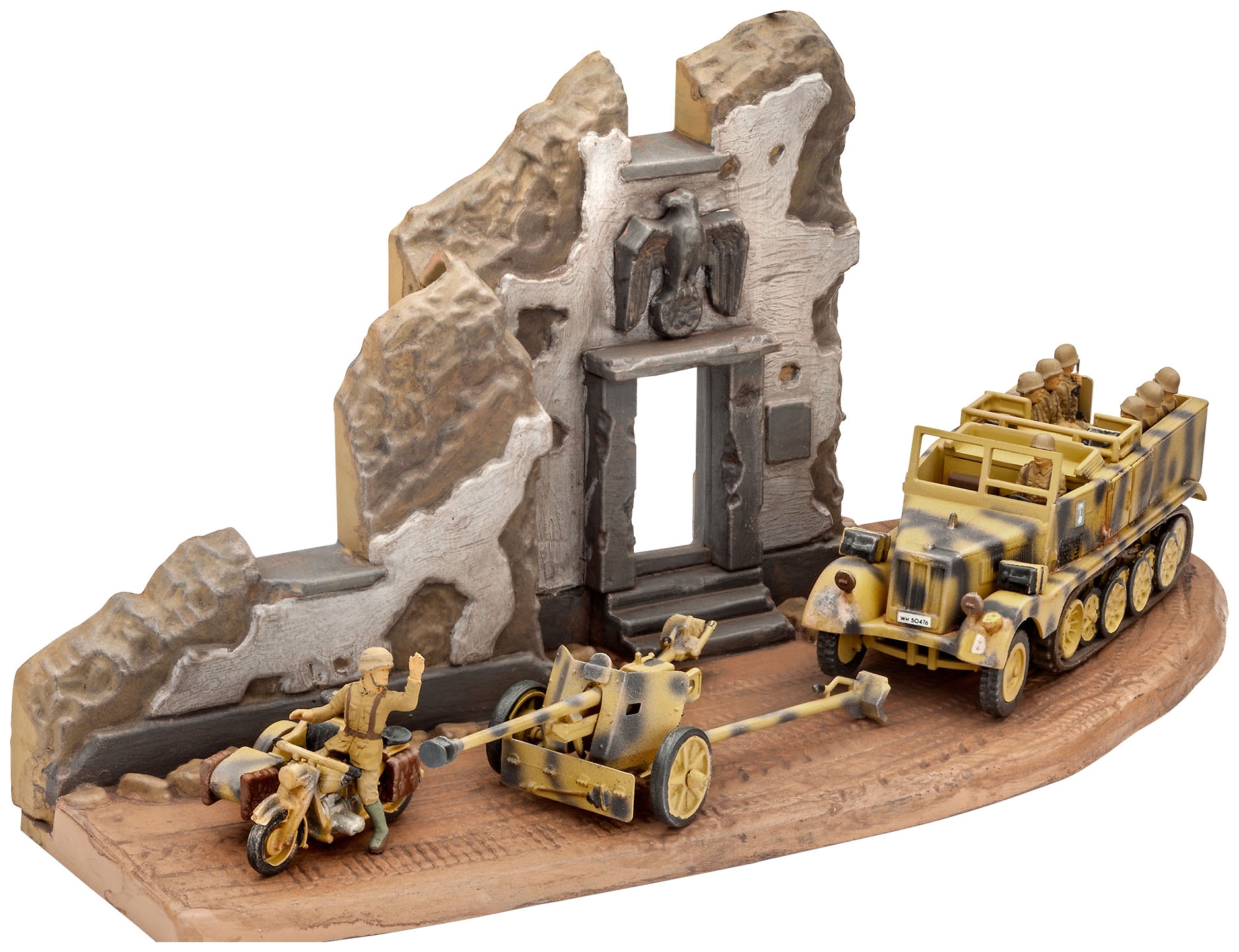 Модели для сборки Revell Буксирный трактор, противотанковая пушка Pak 40 и мотоцикл R75
Модели для сборки Revell Буксирный трактор, противотанковая пушка Pak 40 и мотоцикл R75