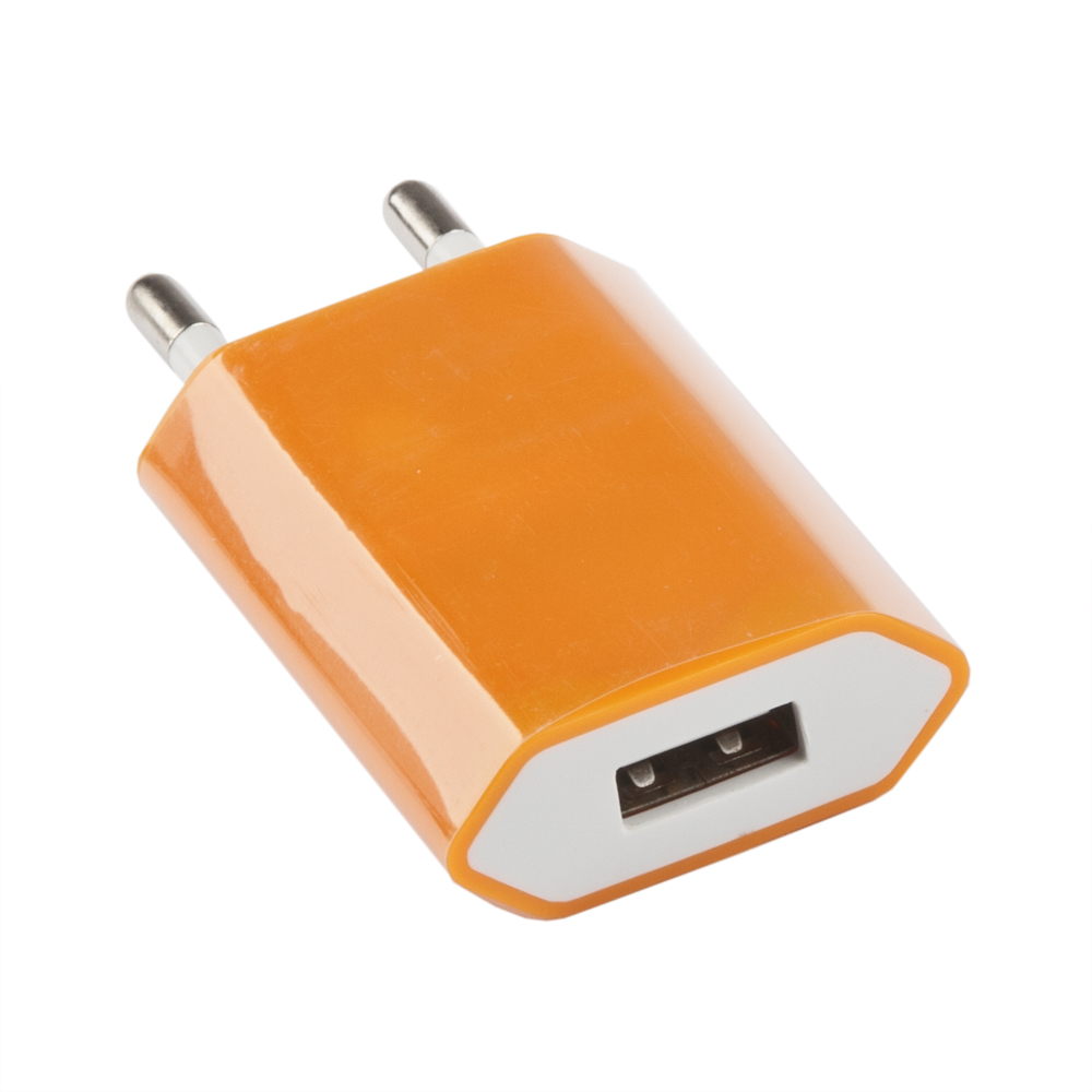 фото Сетевое зарядное устройство liberty project 1 usb, 1 a, orange