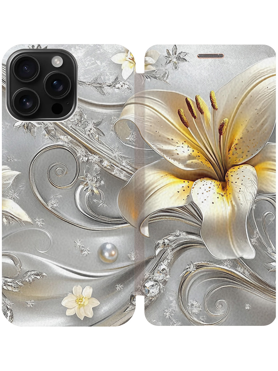 Чехол-книжка на Apple iPhone 16 Pro Max с принтом "Серебристая лилия" золотой, Золотистый;белый;серый;желтый, 785198323
Чехол-книжка на Apple iPhone 16 Pro Max с принтом "Серебристая лилия" золотой, Золотистый;белый;серый;желтый, 785198323