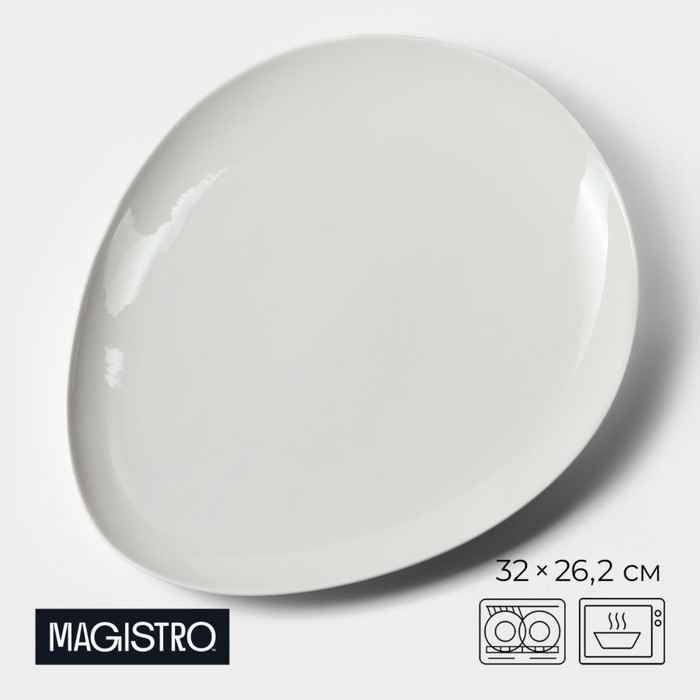 Блюдо для подачи фарфоровое Magistro «Бланш», d=32 см, цвет белый, Бланш - с1
Блюдо для подачи фарфоровое Magistro «Бланш», d=32 см, цвет белый, Бланш - с1