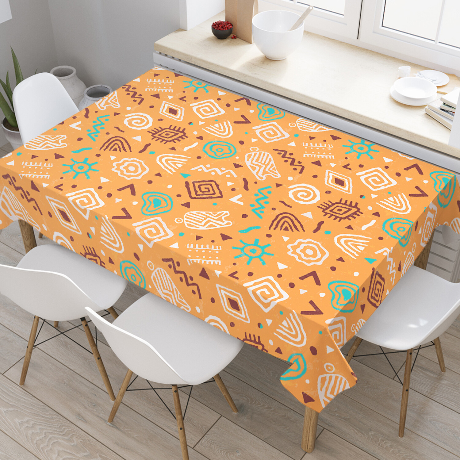 Скатерть прямоугольная на стол JoyArty Африканская стилистика из оксфорда 180x145 см, Оранжевый, Африканская стилистика
Скатерть прямоугольная на стол JoyArty Африканская стилистика из оксфорда 180x145 см, Оранжевый, Африканская стилистика