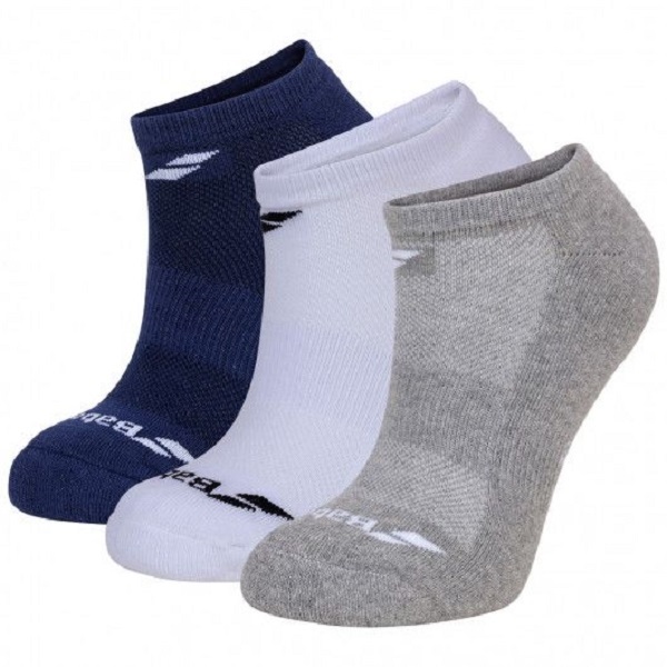 фото Носки спортивные babolat socks junior invisible x3 wh./blue/gray, 31/34 5ja1461-1033_31/34