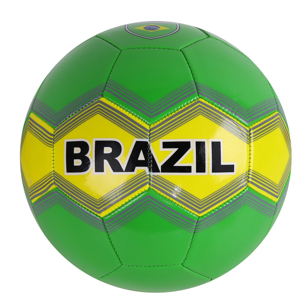 фото Мяч футбольный компания друзей бразилия, 1-слойный, пвх, 280г, размер 5 jb0206118