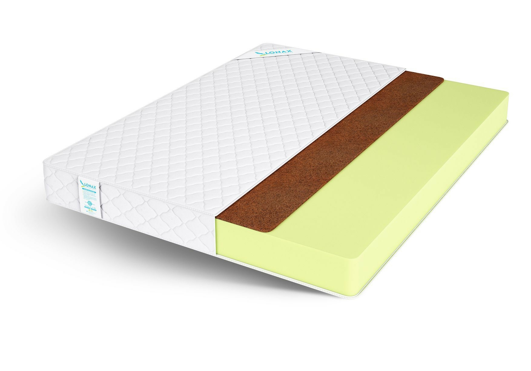 Матрас Lonax Roll Cocos Max Eco 90х200 серии Скрученные, Бежевый;белый;серый;серебристый, Roll Cocos Max Eco
Матрас Lonax Roll Cocos Max Eco 90х200 серии Скрученные, Бежевый;белый;серый;серебристый, Roll Cocos Max Eco