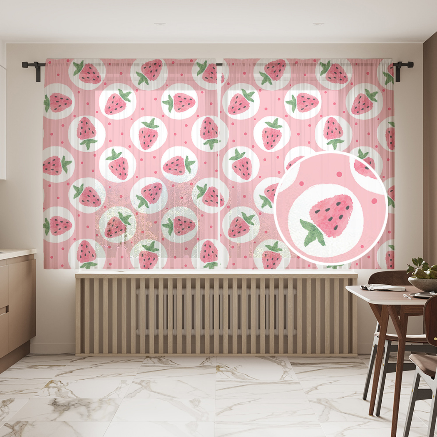 Шторы и тюль JoyArty Треугольные узоры на голубом фоне tul_413929_145x180, Клубничная композиция
Шторы и тюль JoyArty Треугольные узоры на голубом фоне tul_413929_145x180, Клубничная композиция