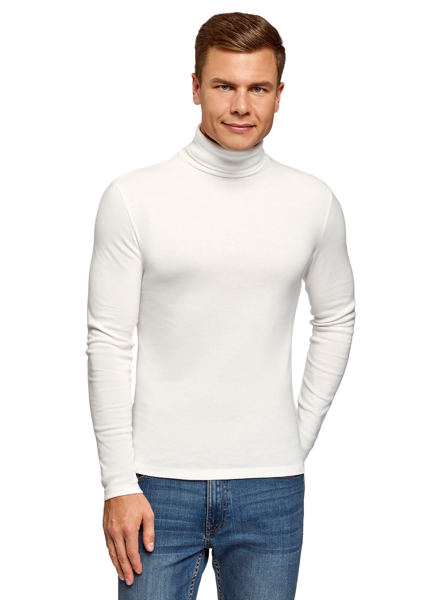 фото Водолазка мужская oodji 5b513000m белая xl