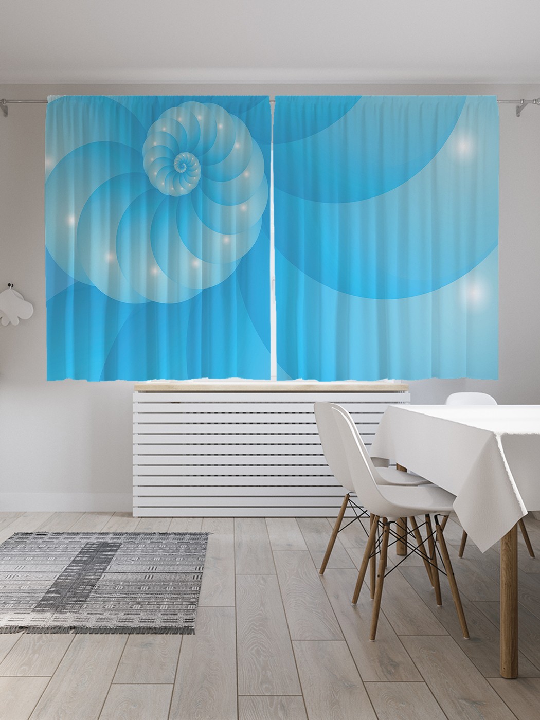 Классические шторы JoyArty "Сияние завитка", серия Oxford DeLux, 2 полотна 145x180 см, Сияние завитка 
Классические шторы JoyArty "Сияние завитка", серия Oxford DeLux, 2 полотна 145x180 см, Сияние завитка