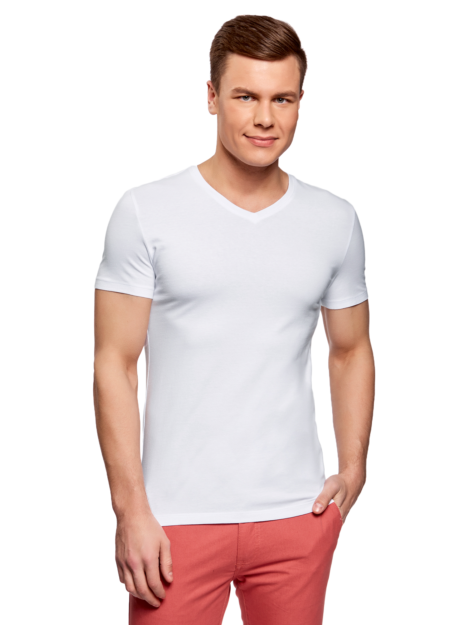 фото Футболка мужская oodji 5b612002m белая xl