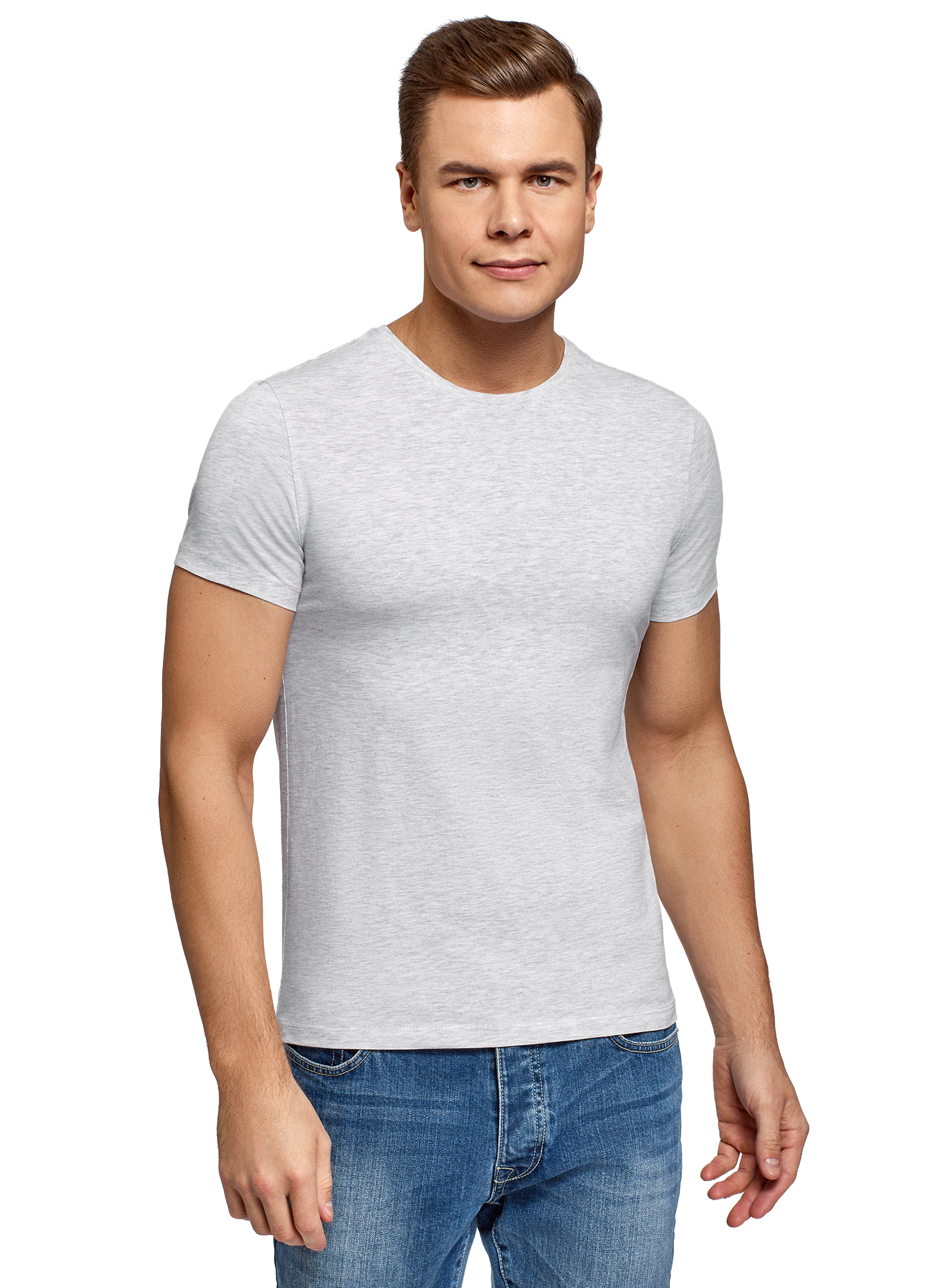 фото Футболка мужская oodji 5b621002m серая s