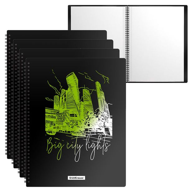 Папка файловая на спирали ErichKrause Night Lights с 20 прозрачными карманами, A4, Черный
Папка файловая на спирали ErichKrause Night Lights с 20 прозрачными карманами, A4, Черный