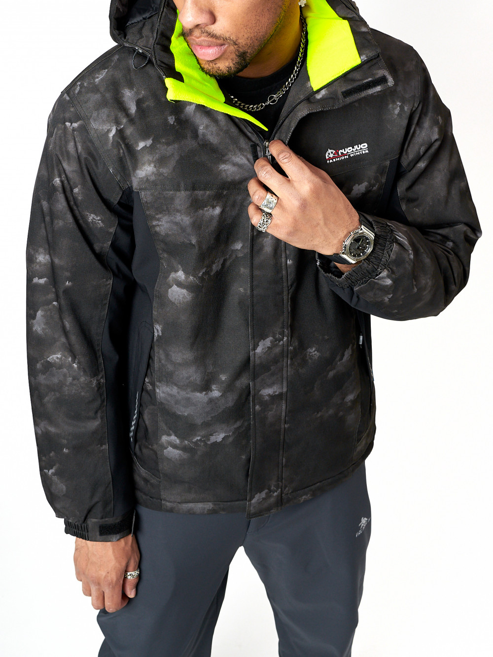 фото Спортивная куртка мужская nobrand ad78018 хаки 3xl