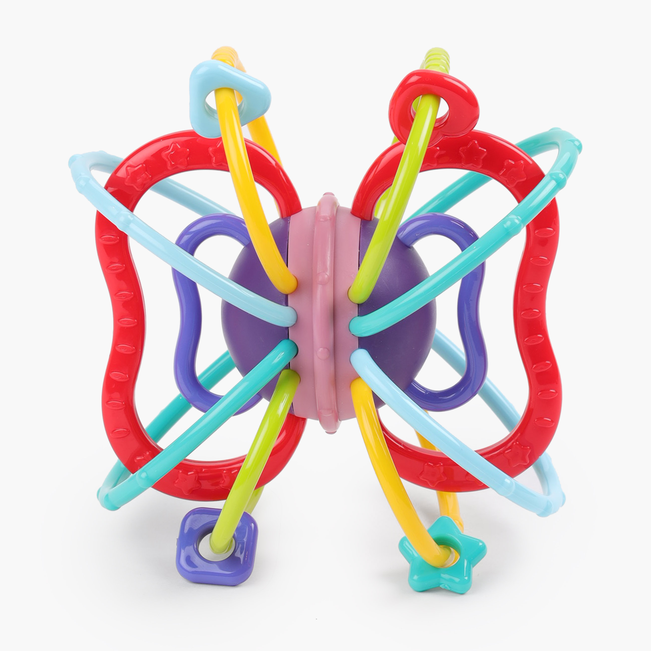 Игрушка-прорезыватель, 13х11 см, силикон/пластик, Бабочка, Kiddy, Разноцветный 
Игрушка-прорезыватель, 13х11 см, силикон/пластик, Бабочка, Kiddy, Разноцветный