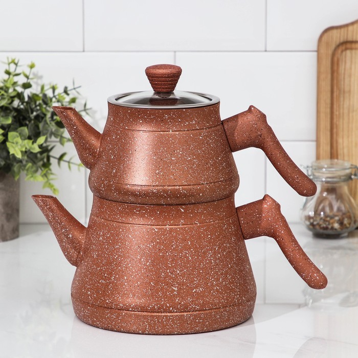 Чайник двойной «Турецкий», 1 л, 2 л, антипригарное покрытие, цвет МИКС, В ассортименте
Чайник двойной «Турецкий», 1 л, 2 л, антипригарное покрытие, цвет МИКС, В ассортименте