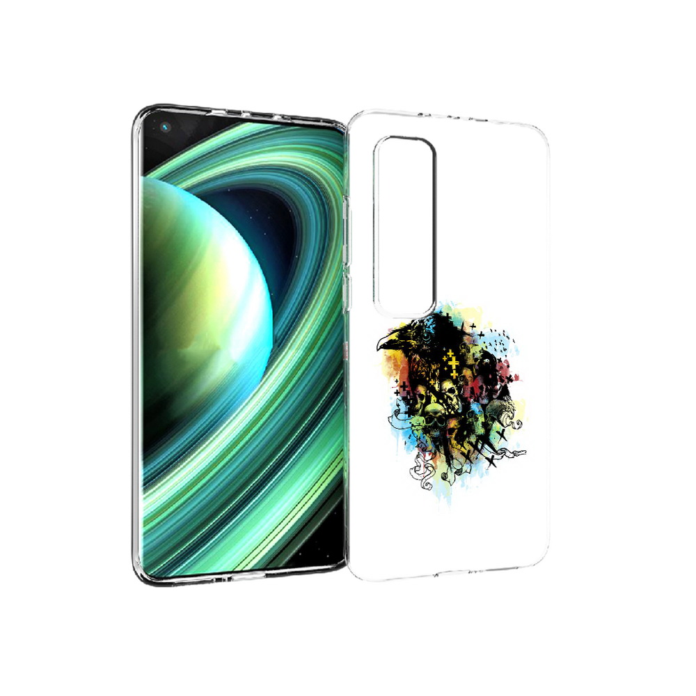 Чехол MyPads Tocco для Xiaomi Mi 10 Ultra ворон и черепа (PT156404.264.273), Прозрачный, Tocco 
Чехол MyPads Tocco для Xiaomi Mi 10 Ultra ворон и черепа (PT156404.264.273), Прозрачный, Tocco